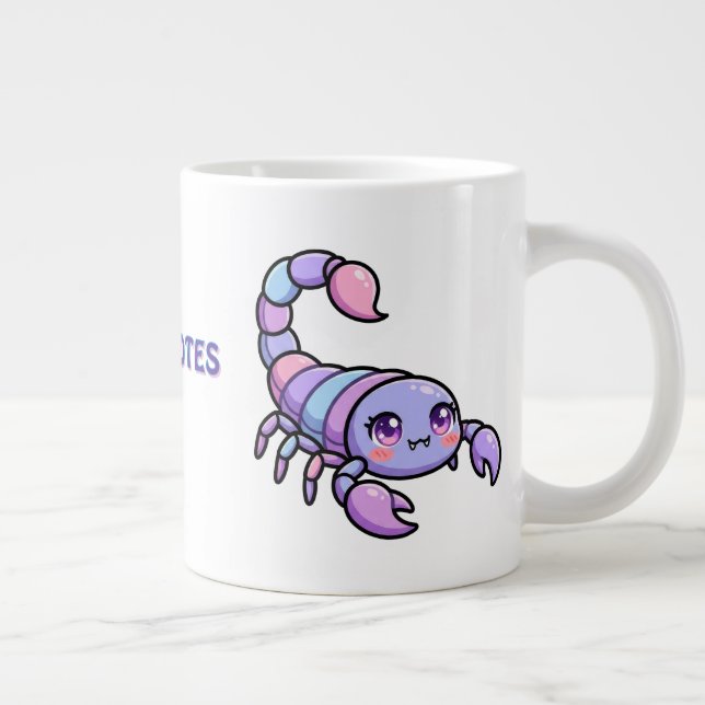Cute Chibi Scorpio Zodiac Large Coffee Mug (Right)