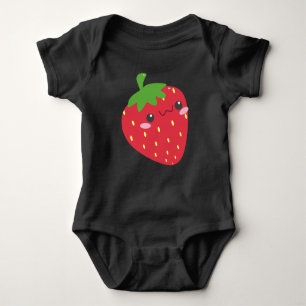 Cute Chibi Strawberry Baby Bodysuit
