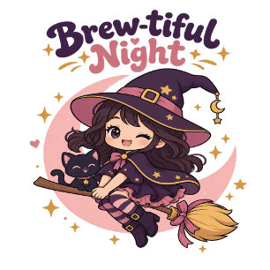 Cute Chibi Witch Brew-tiful Night Sweatshirt