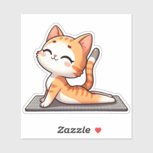 Cute Chibi Yoga Cat