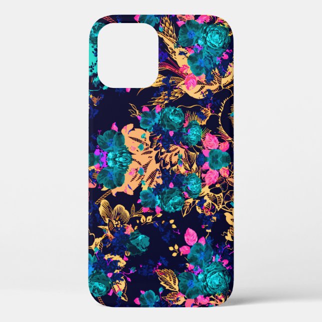 Cute chic abstract flowers background Case-Mate iPhone case (Back)