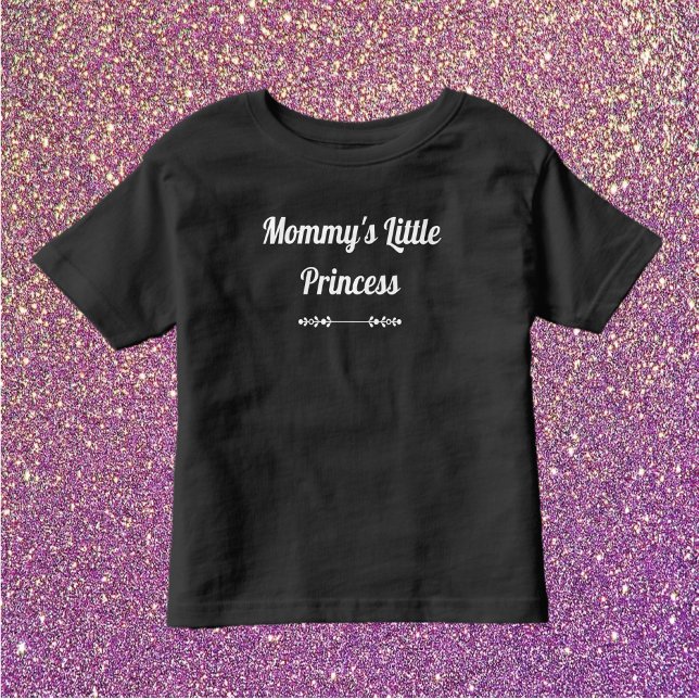 Cute Chic Black and White Mummy's Little Princess Toddler T-Shirt (Creator Uploaded)