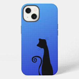Cute Chic Black Cat Silhouette iPhone 13 Case