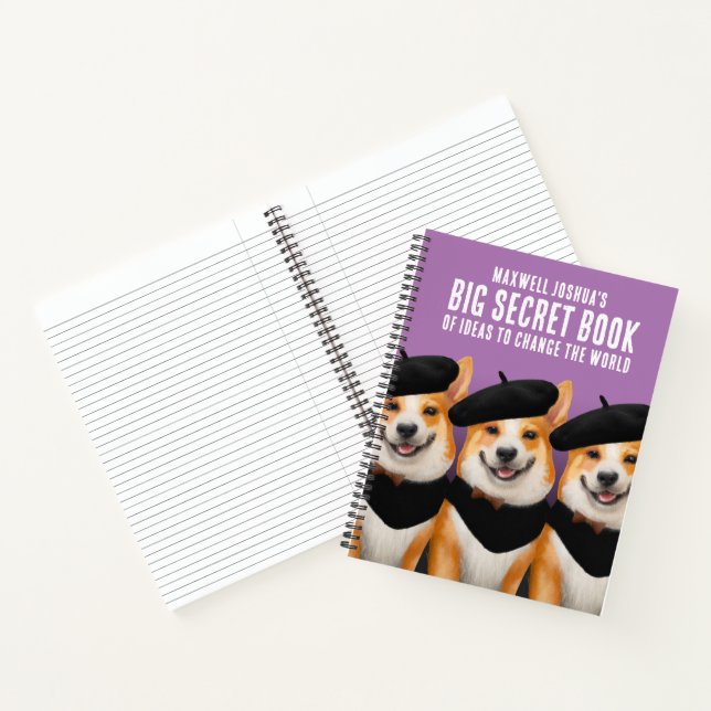 Cute Chic Corgi Dogs Big Book of Secrets (Inside)