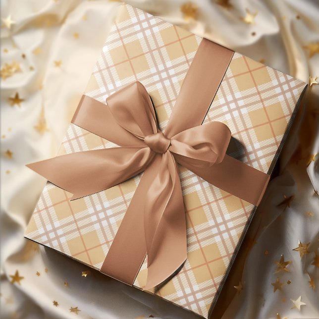 Cute Chic Fall Autumn Tartan Plaid Wrapping Paper (Creator Uploaded)