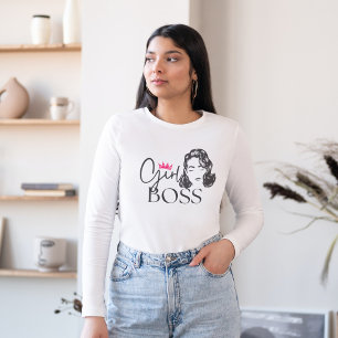 Cute Chic Girl Boss Quote Strong Woman Typography Sweatshirt