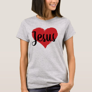 cute chic JESUS HEART   T-Shirt