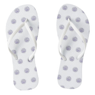 Cute Chic Pattern Flower Lavender Colour Jandals