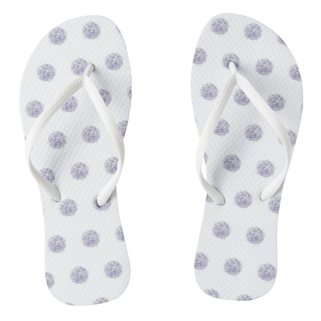 Cute Chic Pattern Flower Lavender Colour Jandals (Footbed)