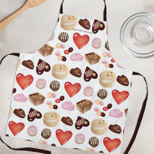 Cute Chic Peace Love Chocolate Candy Heart Apron
