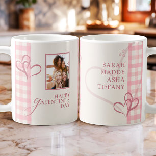 Cute Chic Pink Stylish Galentines Besties Coffee Mug