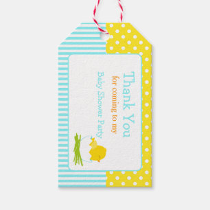 Cute Chick Blue Boy Thank You Gift Tag