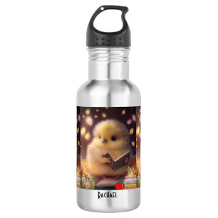Cute Chick Book Lover Personalized Name 532 Ml Water Bottle