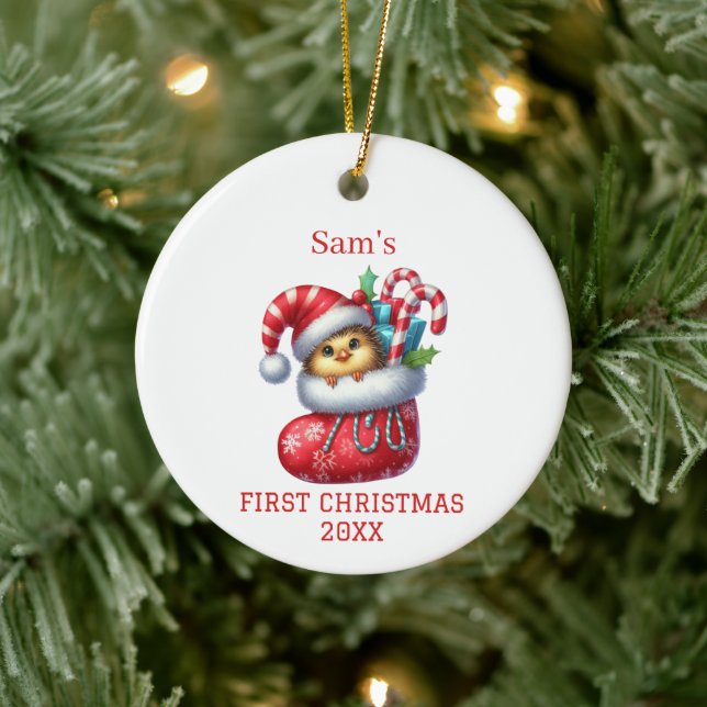 Cute Chick Christmas Ceramic Tree Decoration (Tree)