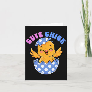 Cute Chick Easter Bunny Easter Day Kid Toddler Boy Card