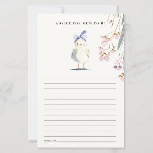 Cute Chick Farm Floral Advice For Mum Baby Shower