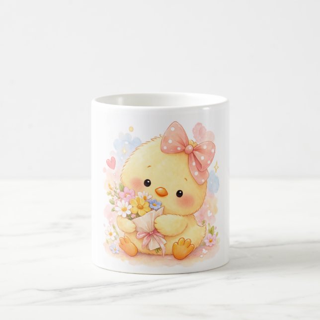 Cute Chick Flower Mug (Center)