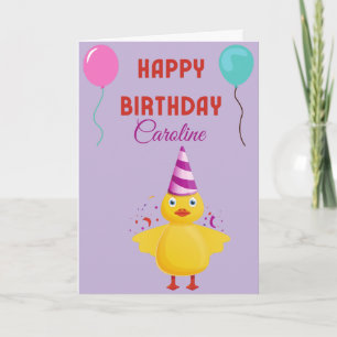 CUTE CHICK HAPPY BIRTHDAY CARD