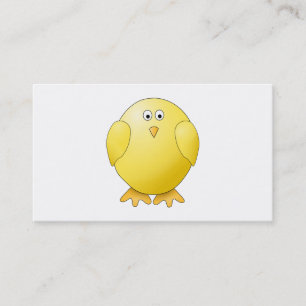 Cute Chick. Little Yellow Bird. Business Card