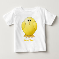 Cute Chick. Little Yellow Bird. Custom Text