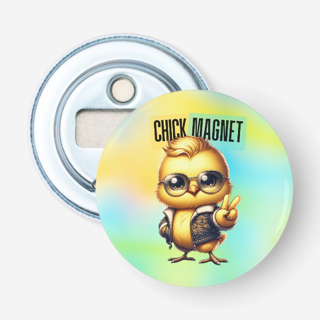 Cute Chick Magnet Funny Easter-54546 Bottle Opener (Front)