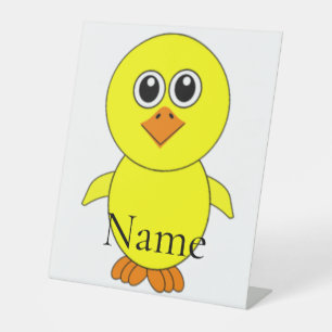 Cute Chick Thunder_Cove Pedestal Sign