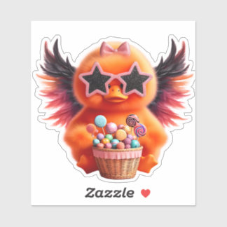 Cute Chick with Candies Basket