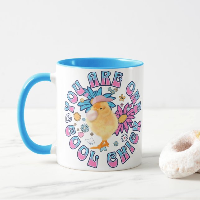 Cute Chick - You are One Cool Chick Mug (With Donut)