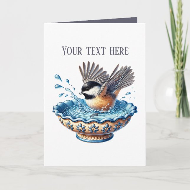 Cute Chickadee bird lovers  Card (Front)