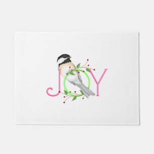 Cute Chickadee "Joy" Doormat