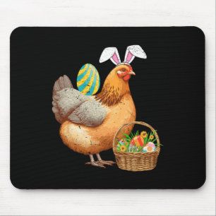 Cute Chicken And Bunny Ears Easter Egg Easter Day  Mouse Pad