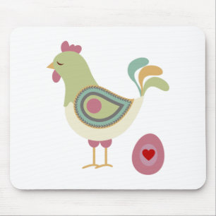 Cute Chicken And The Egg  Mouse Pad