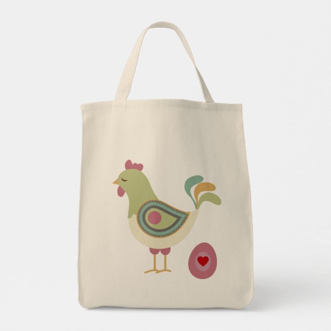 Cute Chicken And The Egg  Tote Bag (Back)