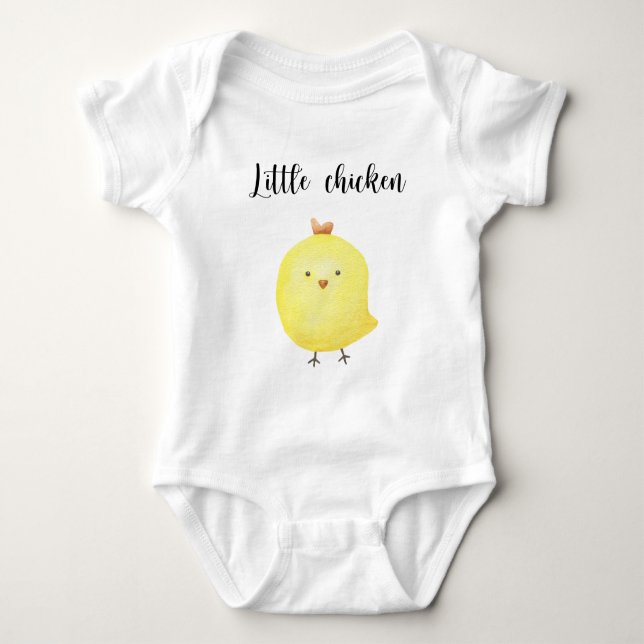 Cute Chicken Baby Shower Bodysuit (Front)