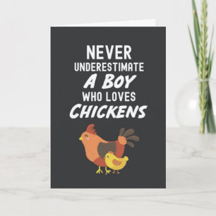 Cute Chicken Cards For Baby Boys Kids Animal Lover