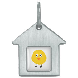 Cute chicken cartoon pet ID tag
