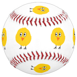 Cute chicken cartoon softball