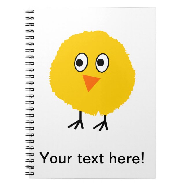 Cute chicken cartoon spiral notebook (Front)