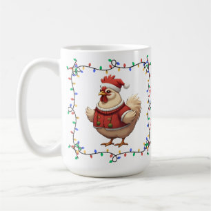 Cute Chicken Christmas Mug