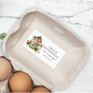 Cute Chicken Coop Farm Egg Carton