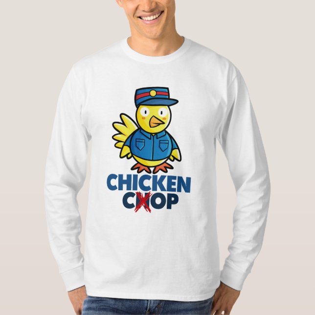 Cute Chicken Cop Design Men's T-Shirt (Front)