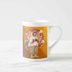 Cute Chicken Costume Coffee Morning Art Bone China Mug
