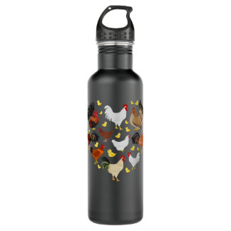Cute Chicken Design For Men Women Farm Lovers Chic 710 Ml Water Bottle