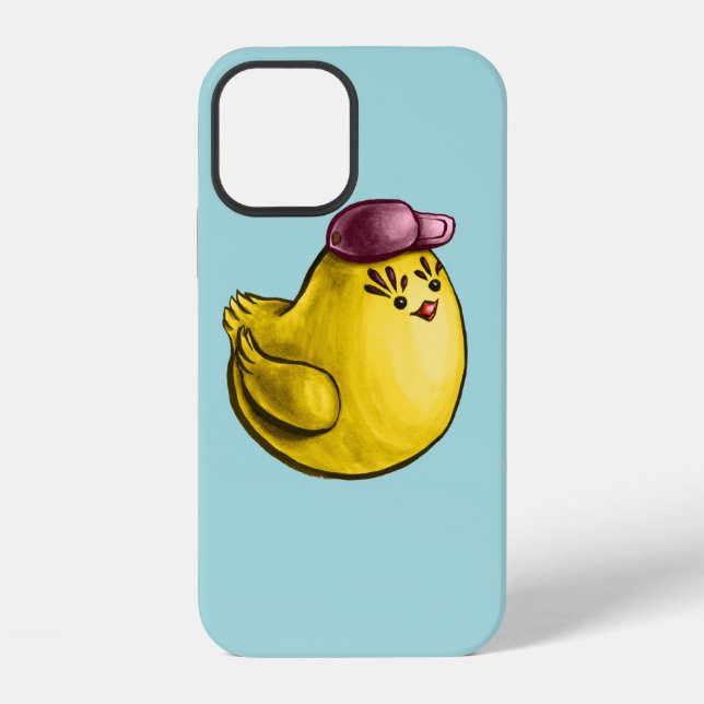 Cute Chicken Design – Funny Yellow Chick Easter iPhone Case (Back)