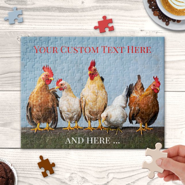 Cute Chicken Farm Birds Puzzle (Farm birds puzzle featuring chicken friends talking to each other - family puzzle for a rainy day)
