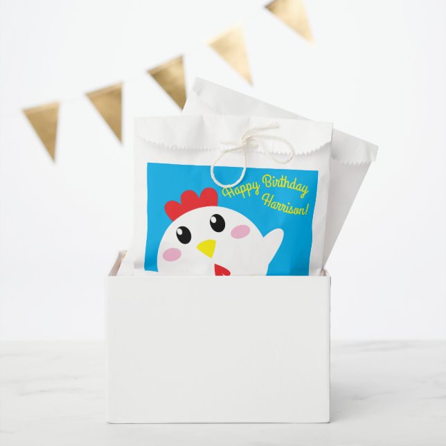 Cute Chicken Farm Kids 1st Birthday Party Favour Bags (Party)