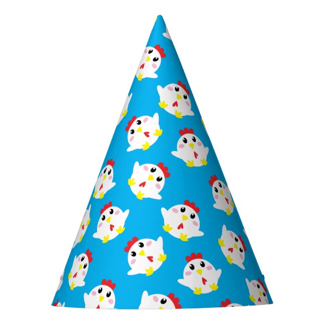Cute Chicken Farm Kids 1st Birthday Party Hat (Front)