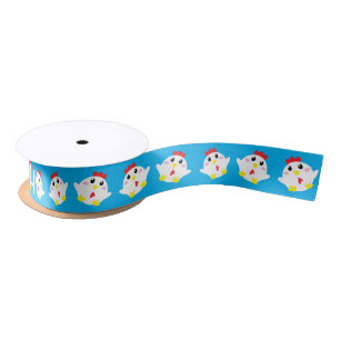 Cute Chicken Farm Kids 1st Birthday Party Satin Ribbon