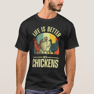 Cute Chicken For Men Women Chicken Farmer Whispere T-Shirt