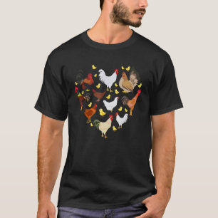 Cute Chicken For Men Women Farm Chicken Farmer T-Shirt